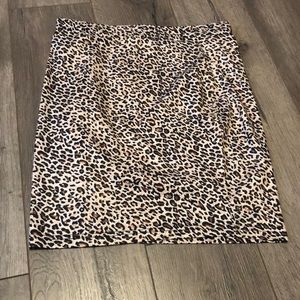 Cheetah print mini skirt
